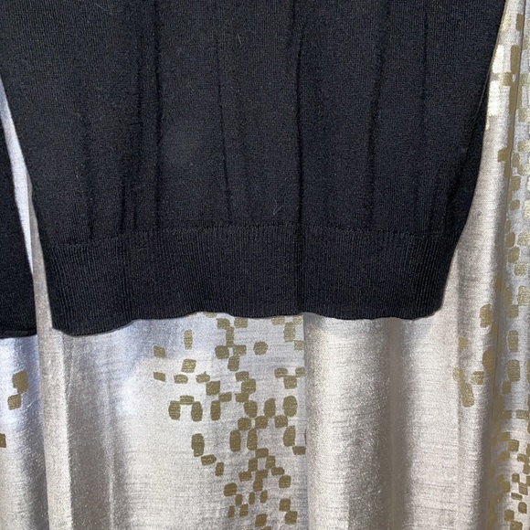 MK: black designer sweater with suede wrist bow - Picture 6 of 8